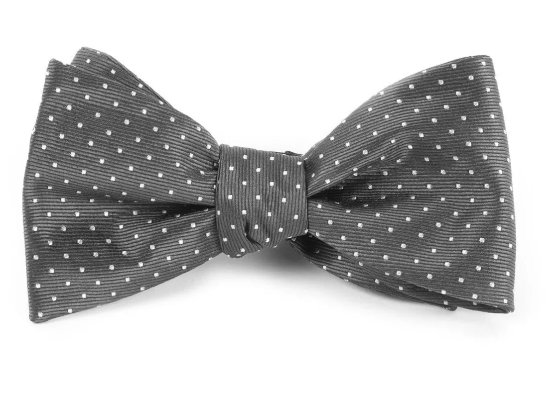 Mini Dots Charcoal Grey Bow Tie sold by The Tie Bar