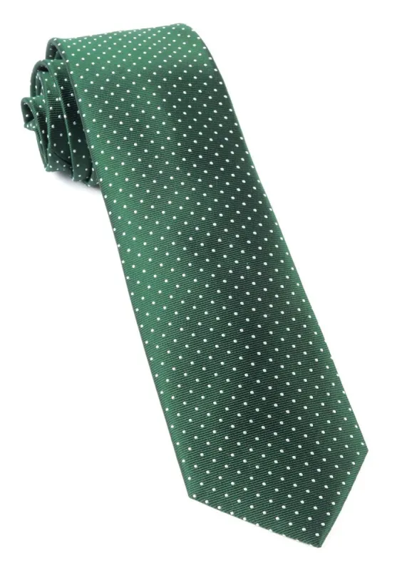 Mini Dots Hunter Green Tie sold by The Tie Bar