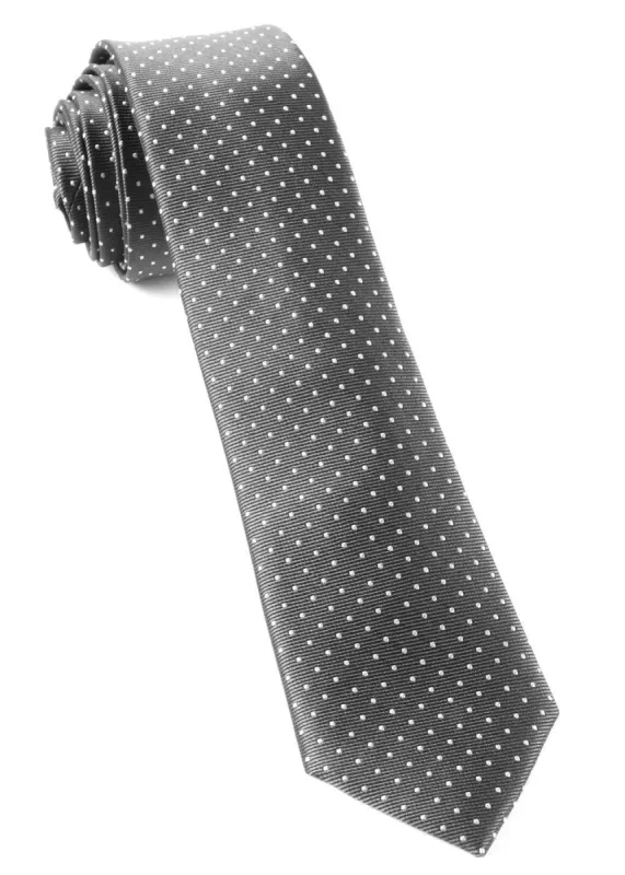 Mini Dots Charcoal Grey Tie sold by The Tie Bar
