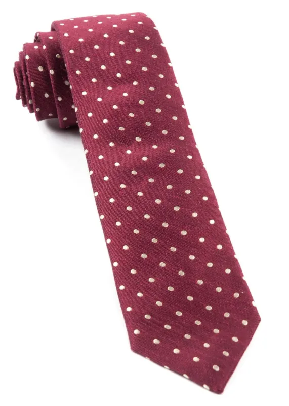 Dotted Dots Burgundy Tie sold by The Tie Bar