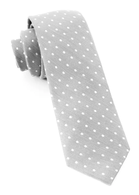 Dotted Dots Silver Tie sold by The Tie Bar