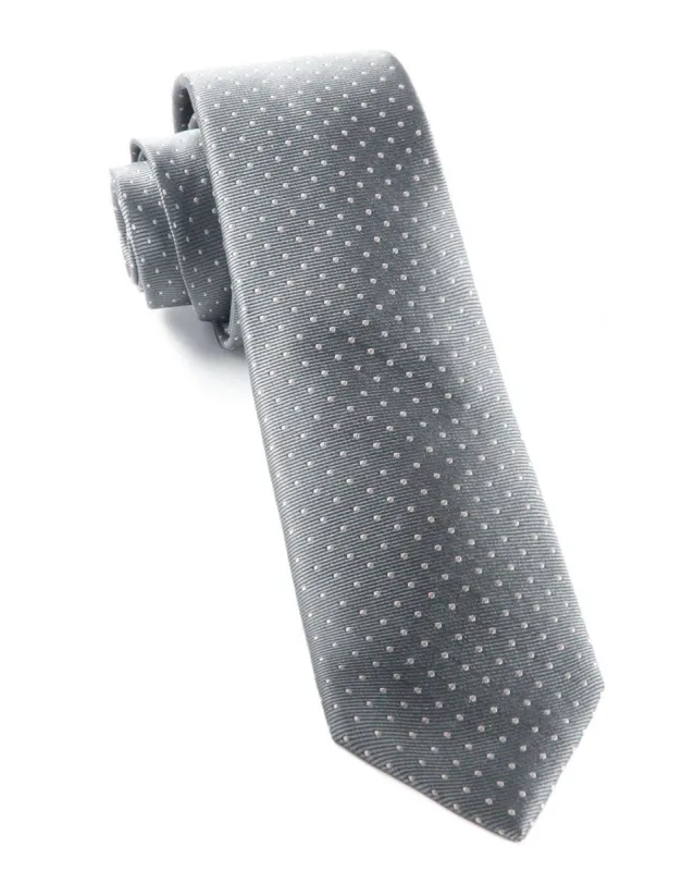 Mini Dots Grey Tie sold by The Tie Bar