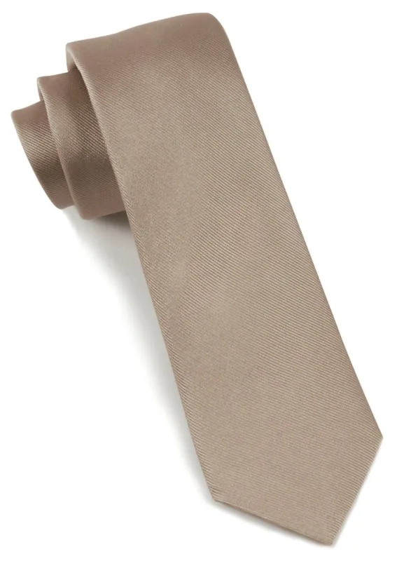 Grosgrain Solid Champagne Tie sold by The Tie Bar