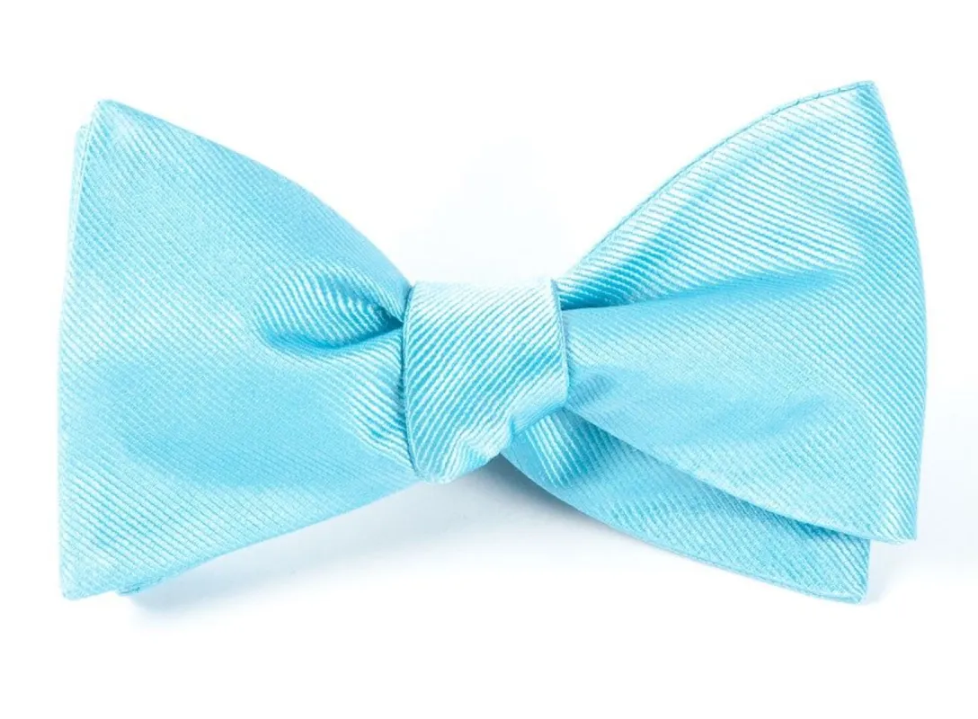 Grosgrain Solid Aquamarine Bow Tie sold by The Tie Bar