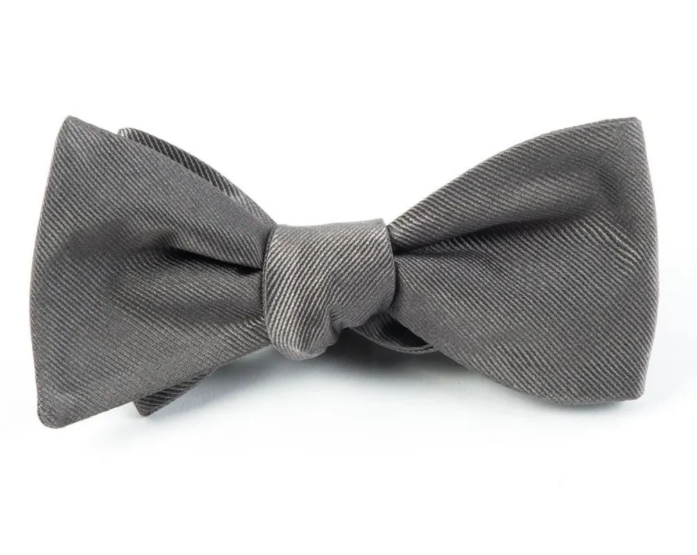 Grosgrain Solid Titanium Bow Tie sold by The Tie Bar