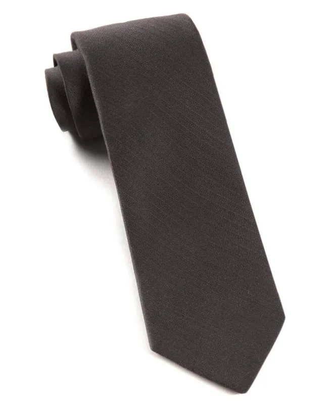 Astute Solid Charcoal Tie sold by The Tie Bar