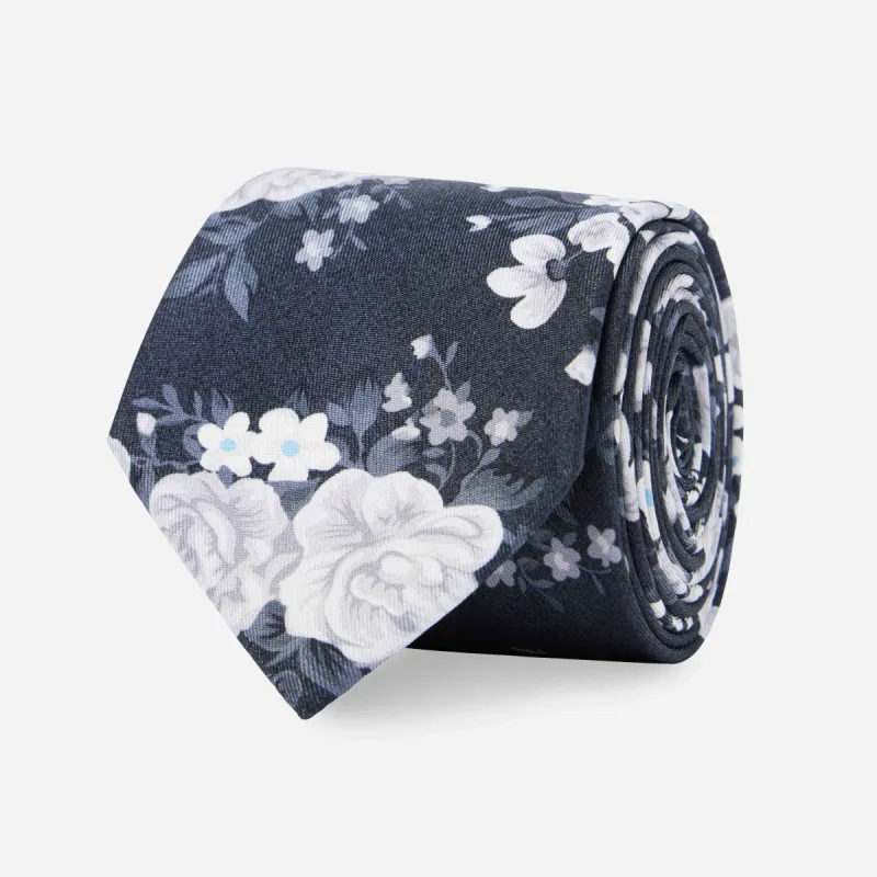 Hinterland Floral Black Tie sold by The Tie Bar