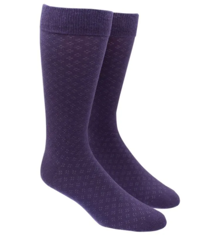 Speckled Eggplant Dress Socks sold by The Tie Bar