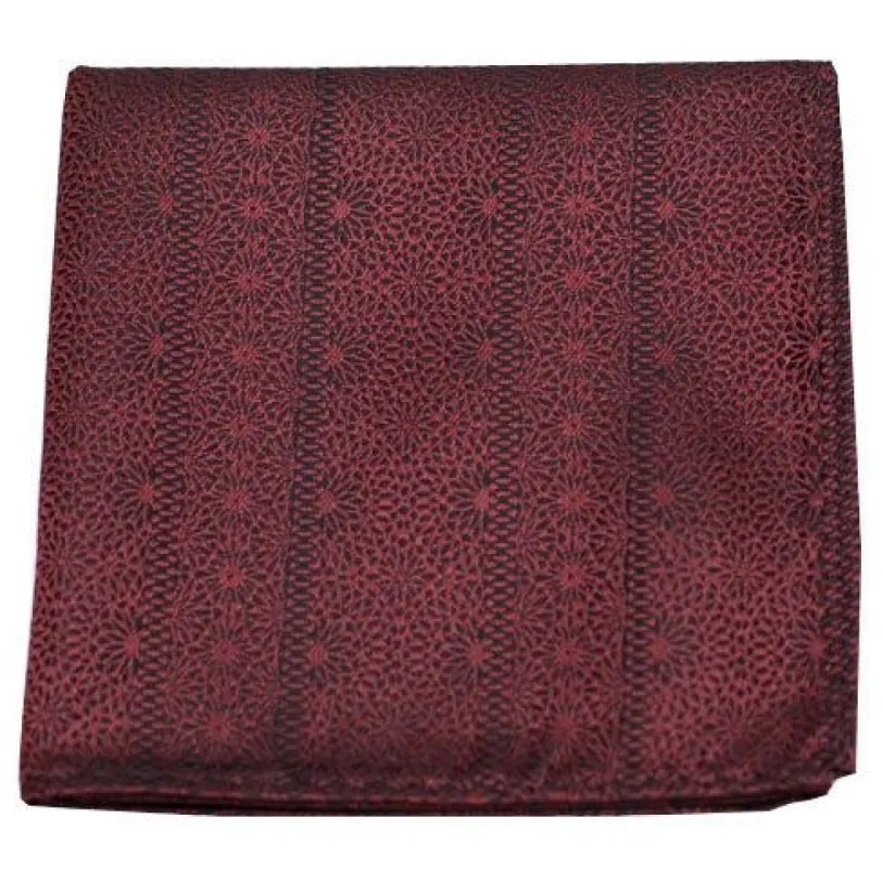 Interlaced Burgundy Pocket Square sold by The Tie Bar