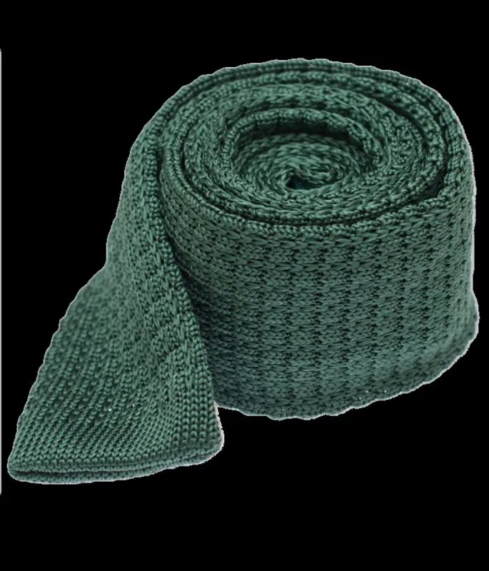 Textured Solid Knit Hunter Green Tie sold by The Tie Bar
