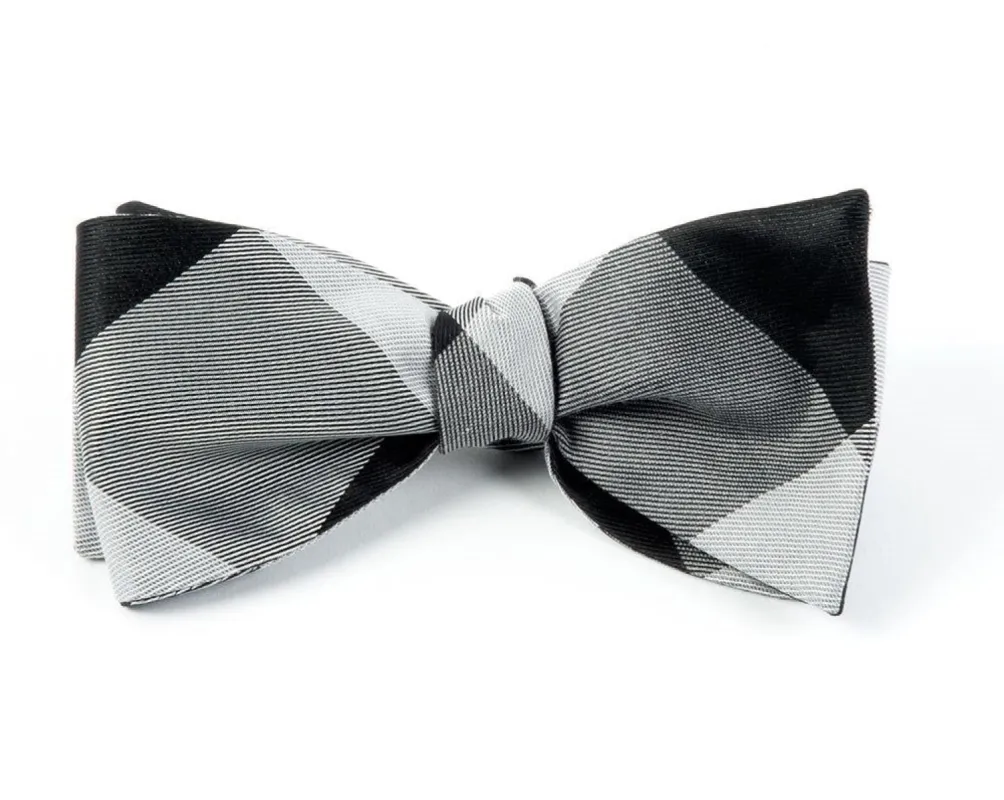Bison Plaid Black Bow Tie sold by The Tie Bar