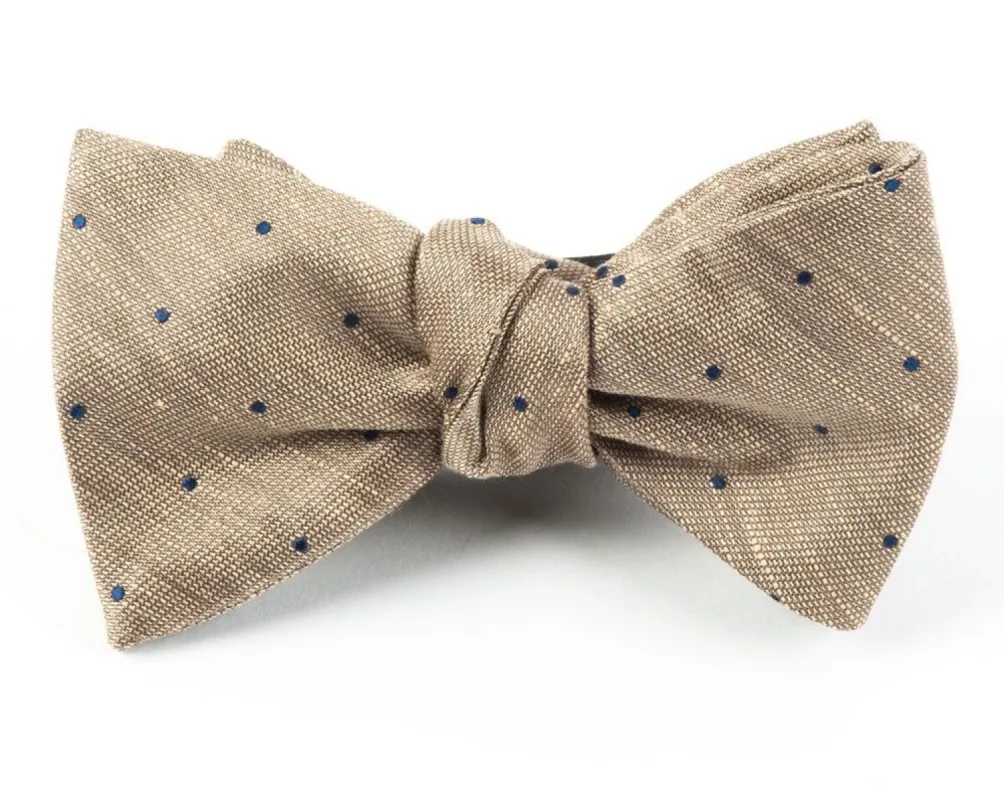 Bulletin Dot Tan Bow Tie sold by The Tie Bar