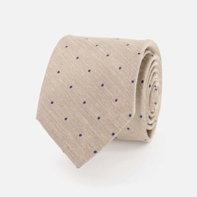 Bulletin Dot Tan Tie sold by The Tie Bar