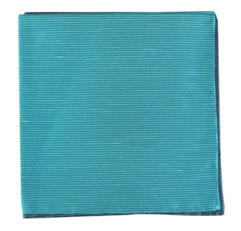 Fountain Solid Ocean Blue Pocket Square sold by The Tie Bar