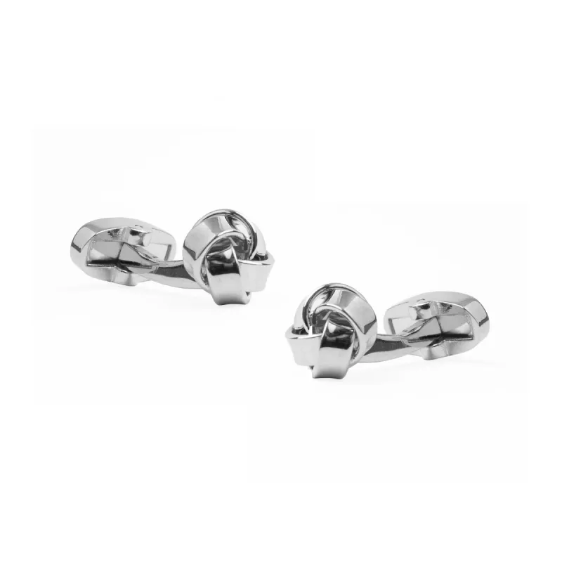 Loose Knots Silver Cufflinks sold by The Tie Bar