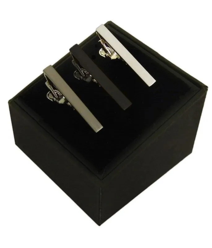 3 Pack Set Black Tie Bar sold by The Tie Bar