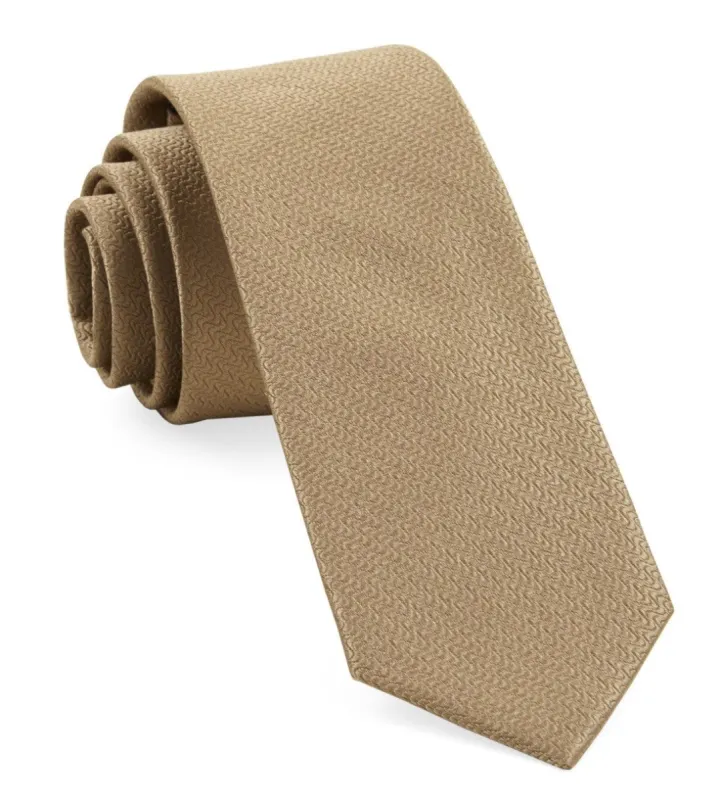 Static Solid Tan Tie sold by The Tie Bar