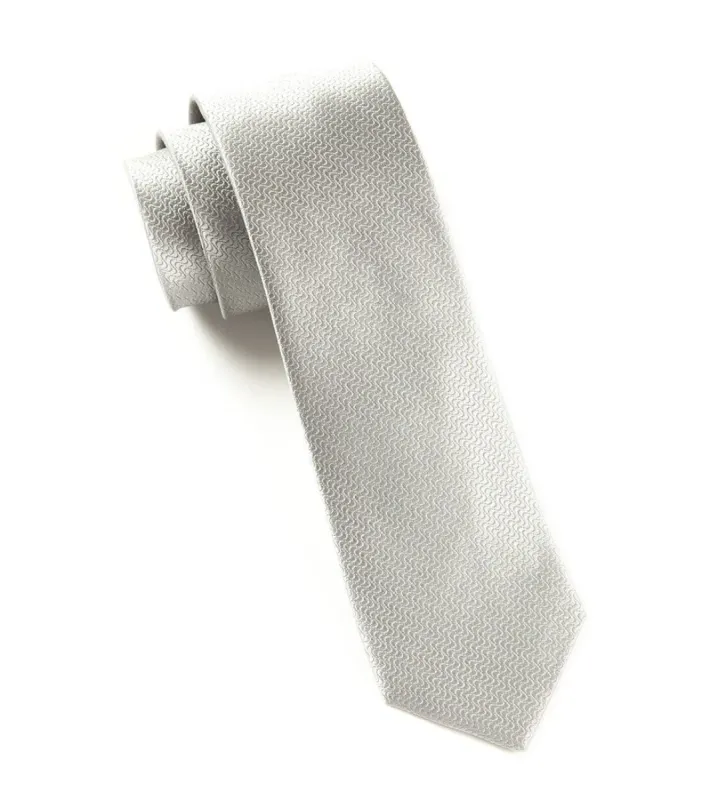 Static Solid Silver Tie sold by The Tie Bar