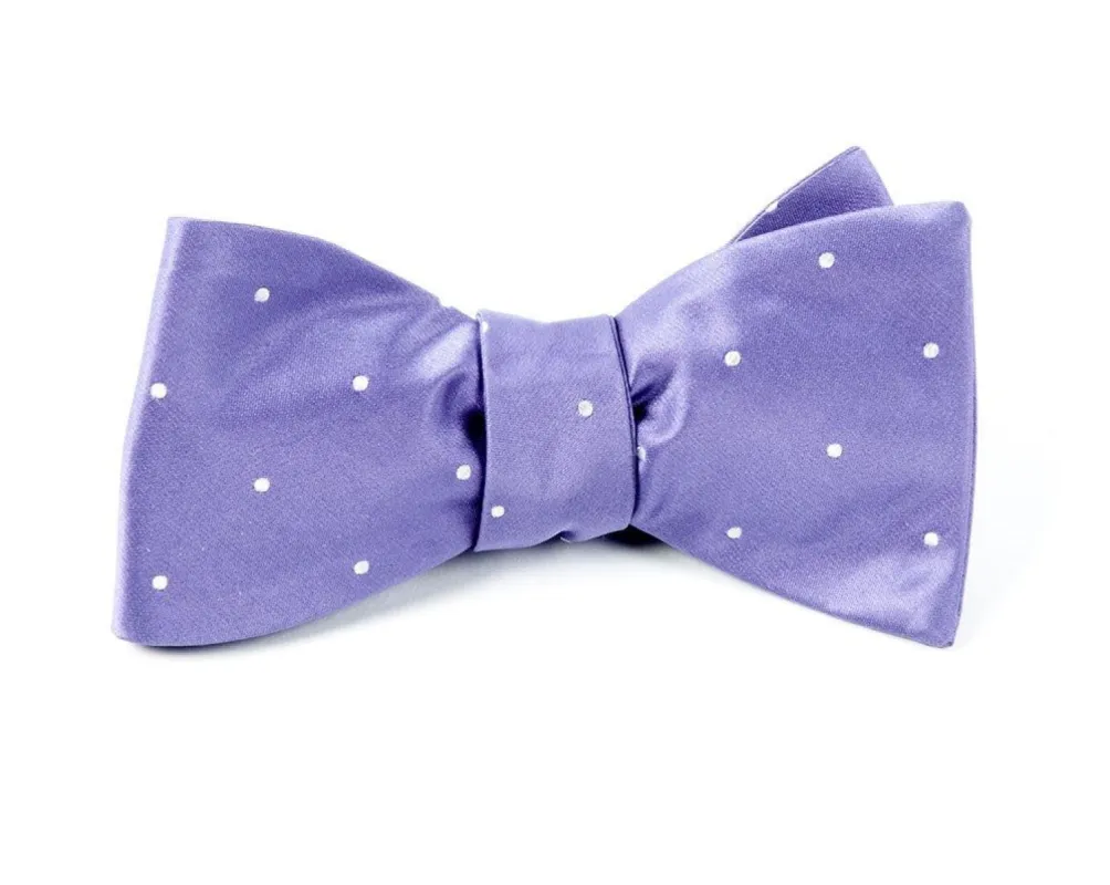 Satin Dot Lavender Bow Tie sold by The Tie Bar