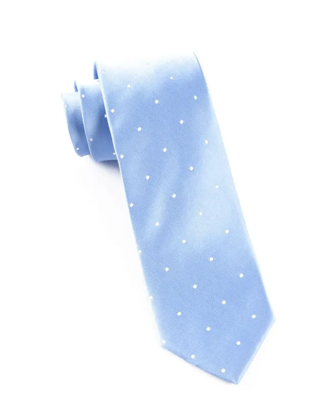 Satin Dot Light Cornflower Tie sold by The Tie Bar