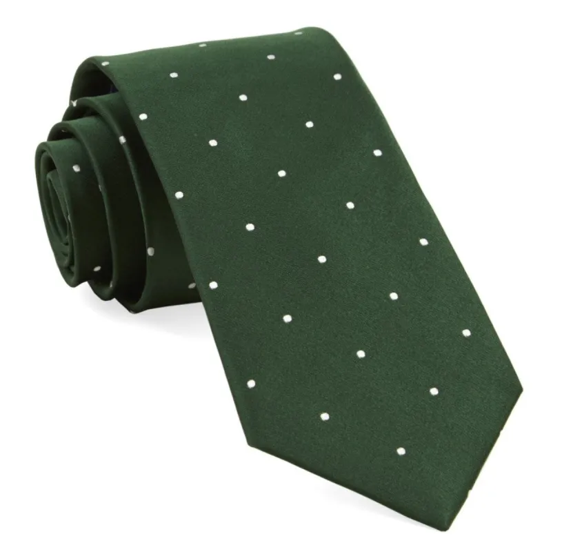 Satin Dot Hunter Tie sold by The Tie Bar