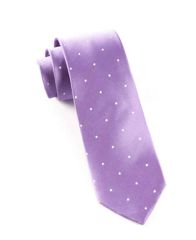Satin Dot Lavender Tie sold by The Tie Bar