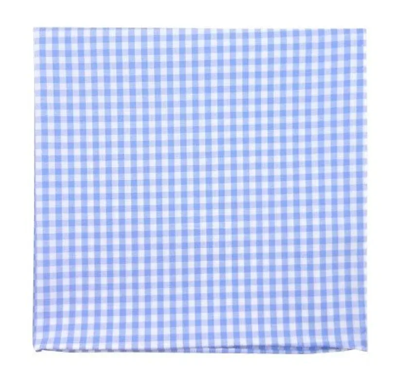 Novel Gingham Sky Pocket Square sold by The Tie Bar