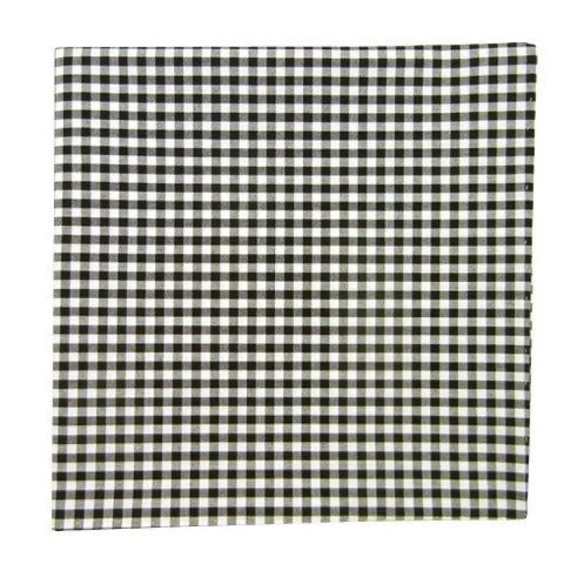 Novel Gingham Black Pocket Square sold by The Tie Bar