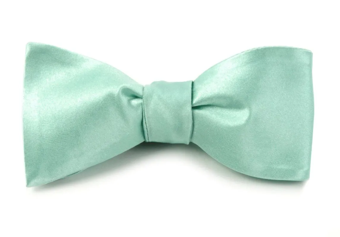 Solid Satin Spearmint Bow Tie sold by The Tie Bar