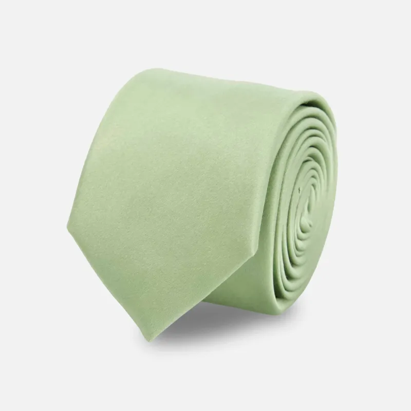 Solid Satin Sage Green Tie sold by The Tie Bar