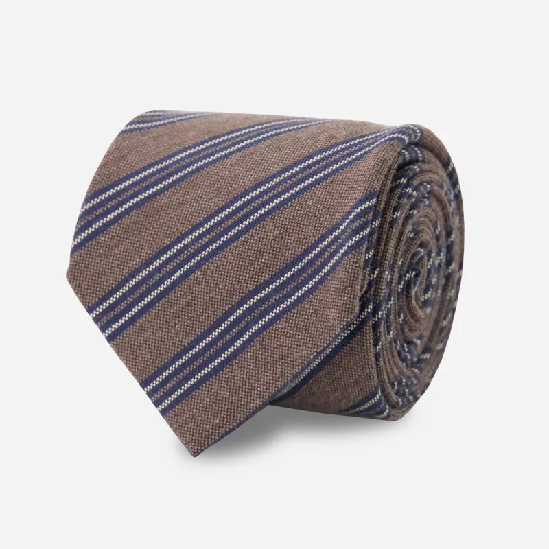 Elegante Stripe Brown Tie sold by The Tie Bar