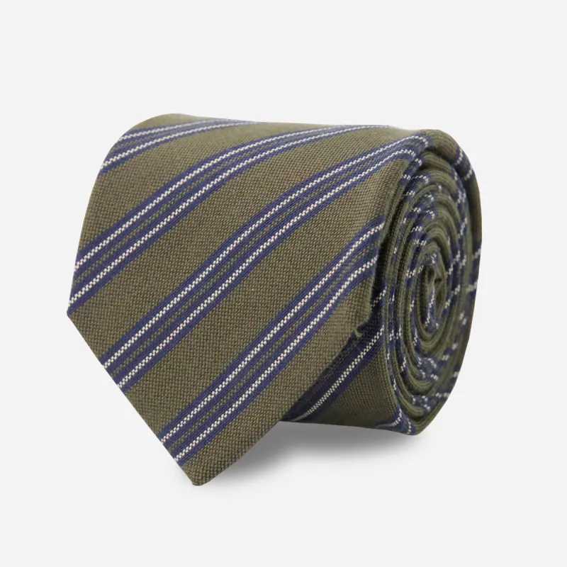 Elegante Stripe Olive Tie sold by The Tie Bar