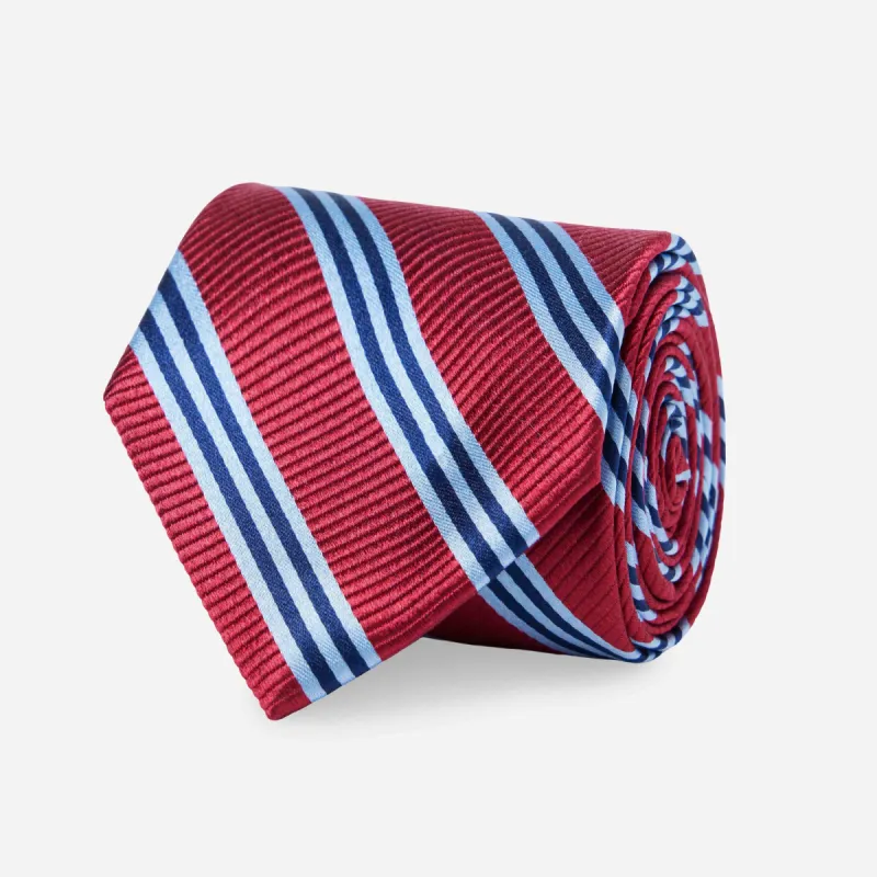 Bar Stripes Classic Red Tie sold by The Tie Bar