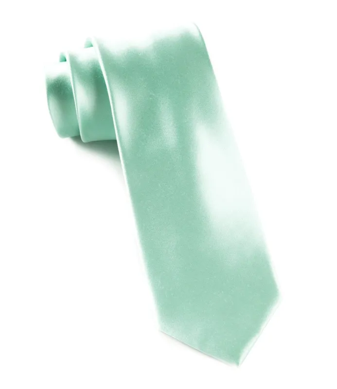 Solid Satin Spearmint Tie sold by The Tie Bar