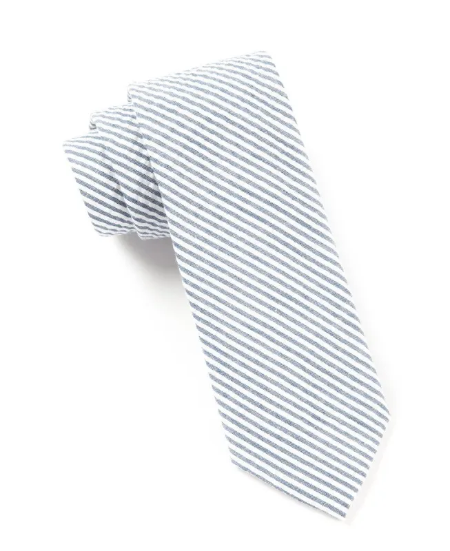 Seersucker Midnight Navy Tie sold by The Tie Bar