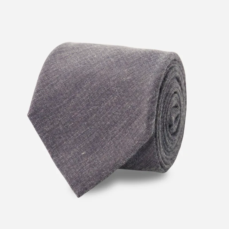 Inverno Solid Charcoal Tie sold by The Tie Bar