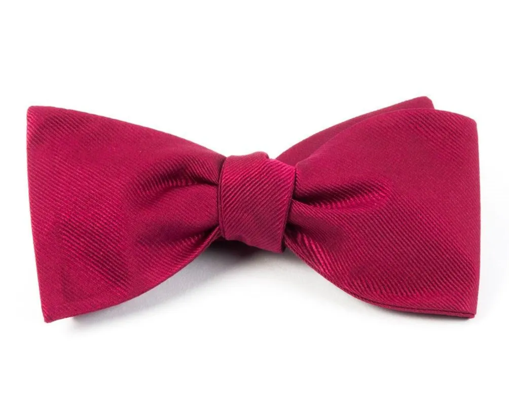 Grosgrain Solid Cranberry Bow Tie sold by The Tie Bar