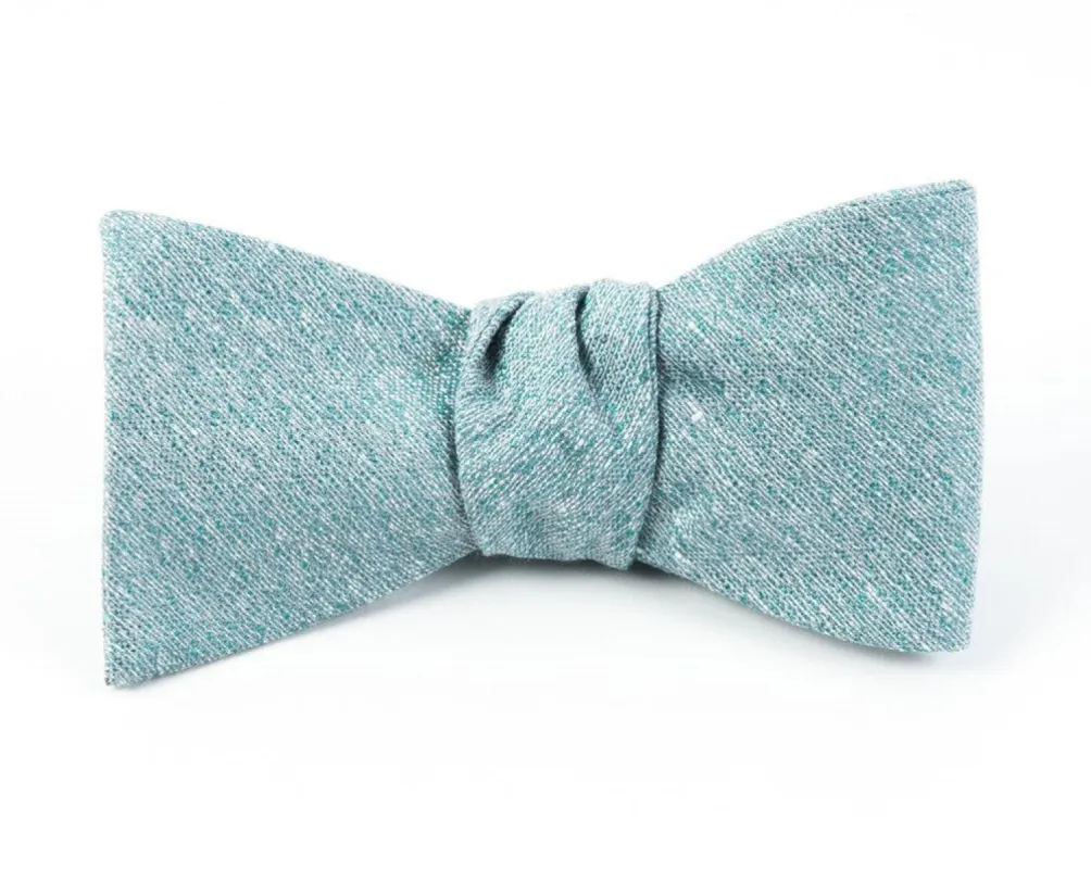 Linen Stitched Robins Egg Bow Tie sold by The Tie Bar