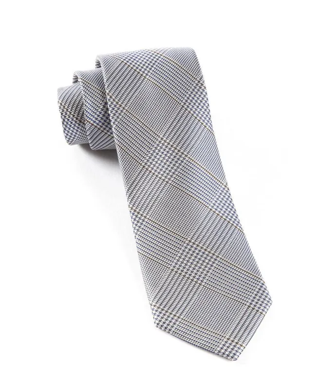 Glen H. Plaid Grey Tie sold by The Tie Bar