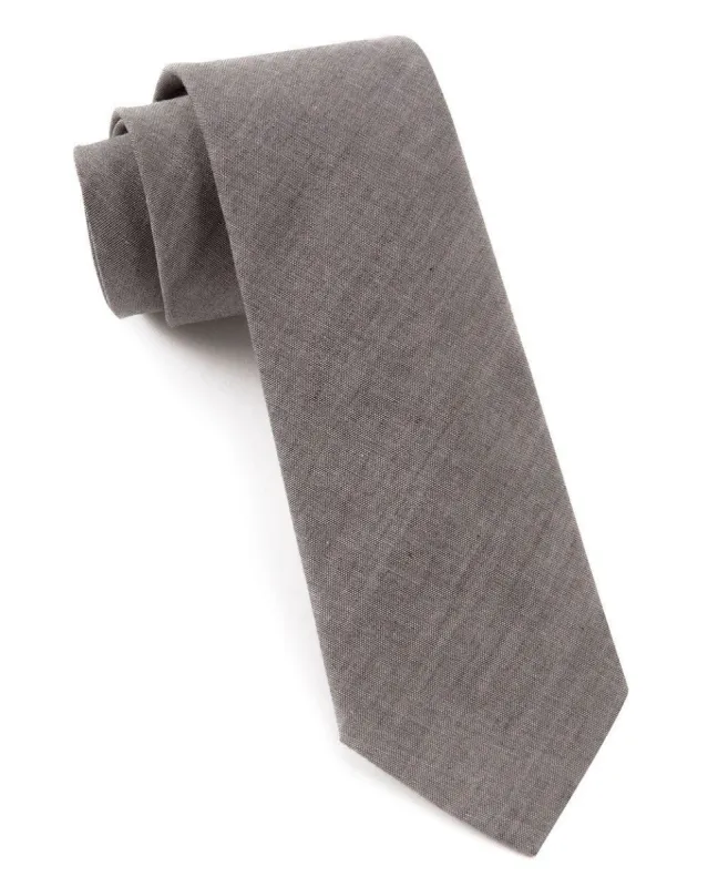 Classic Chambray Soft Grey Tie sold by The Tie Bar