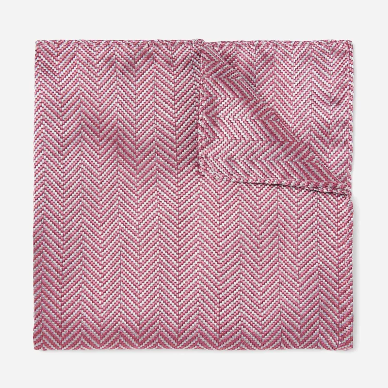 Native Herringbone Dusty Rose Pocket Square made by The Tie Bar