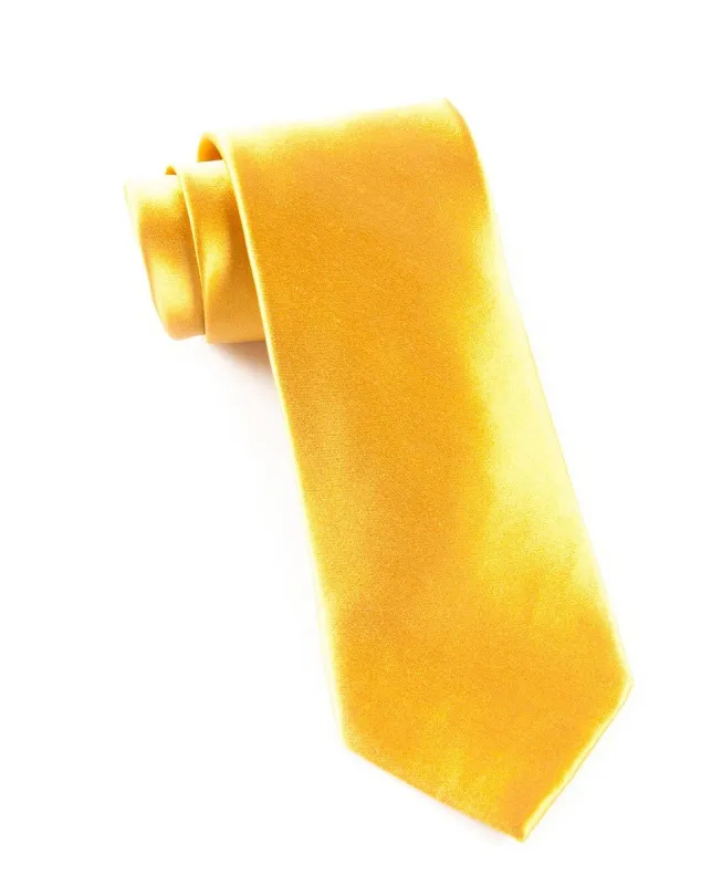 Solid Satin Mustard Tie sold by The Tie Bar