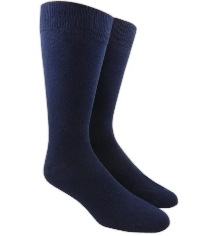 Solid Navy Dress Socks sold by The Tie Bar
