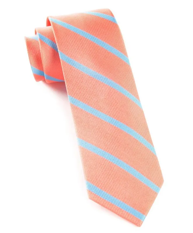 Trad Stripe Coral Tie sold by The Tie Bar
