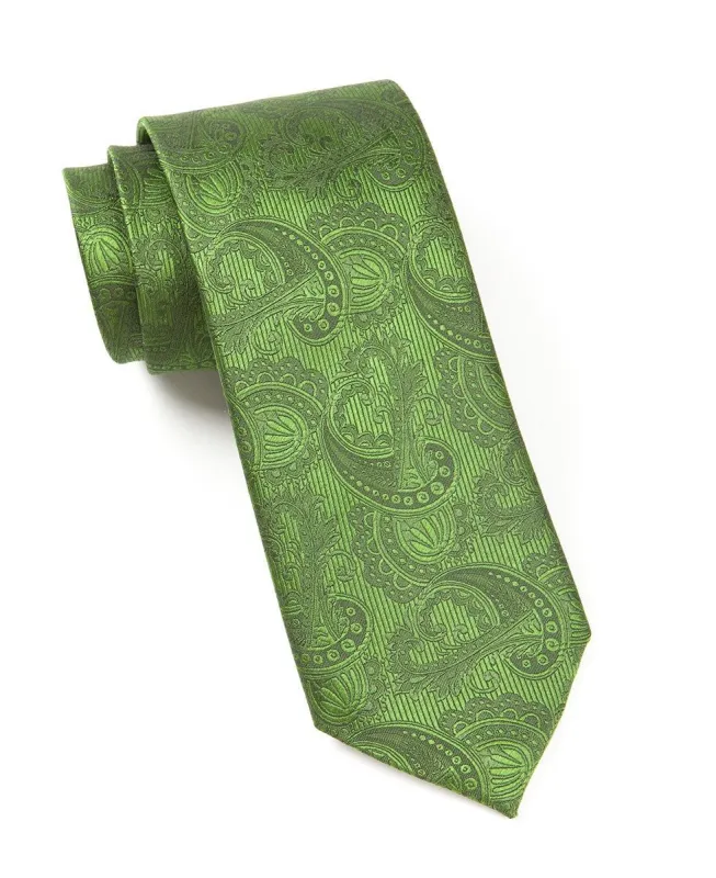 Twill Paisley Clover Green Tie sold by The Tie Bar