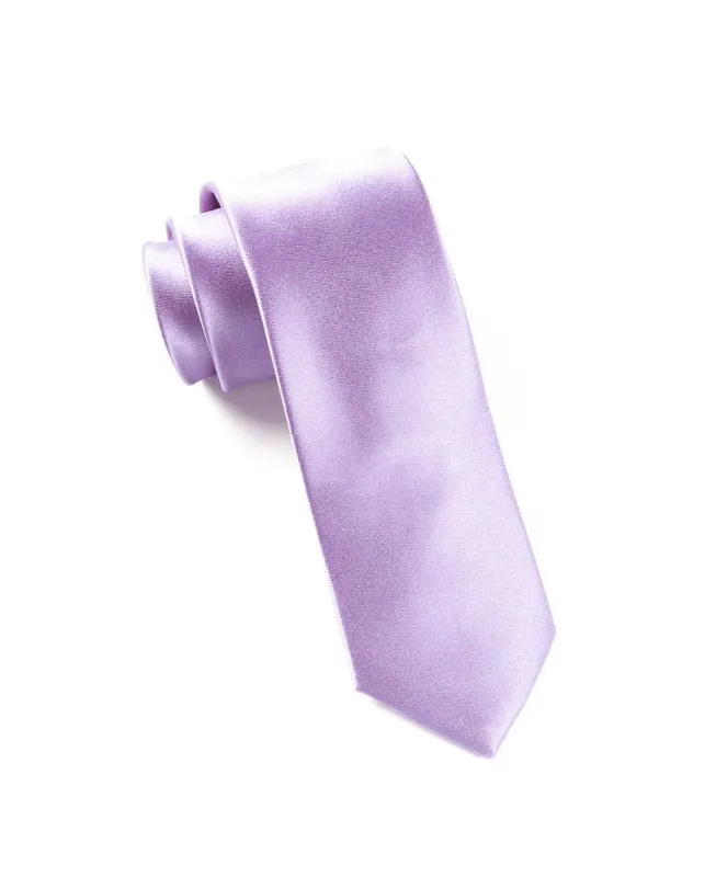 Solid Satin Lavender Tie sold by The Tie Bar