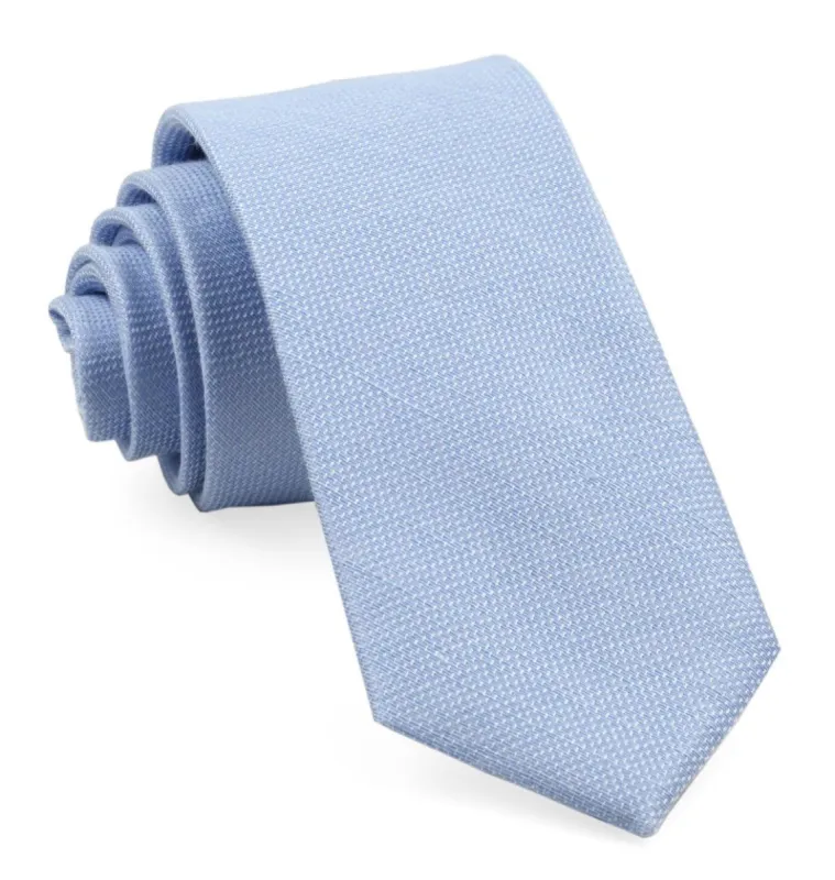 Solid Linen Sky Blue Tie sold by The Tie Bar