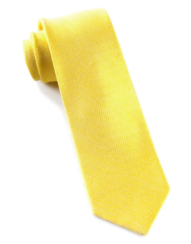 Solid Linen Butter Gold Tie sold by The Tie Bar