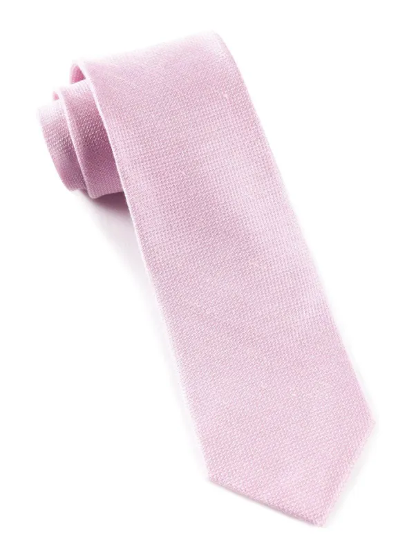 Solid Linen Baby Pink Tie sold by The Tie Bar
