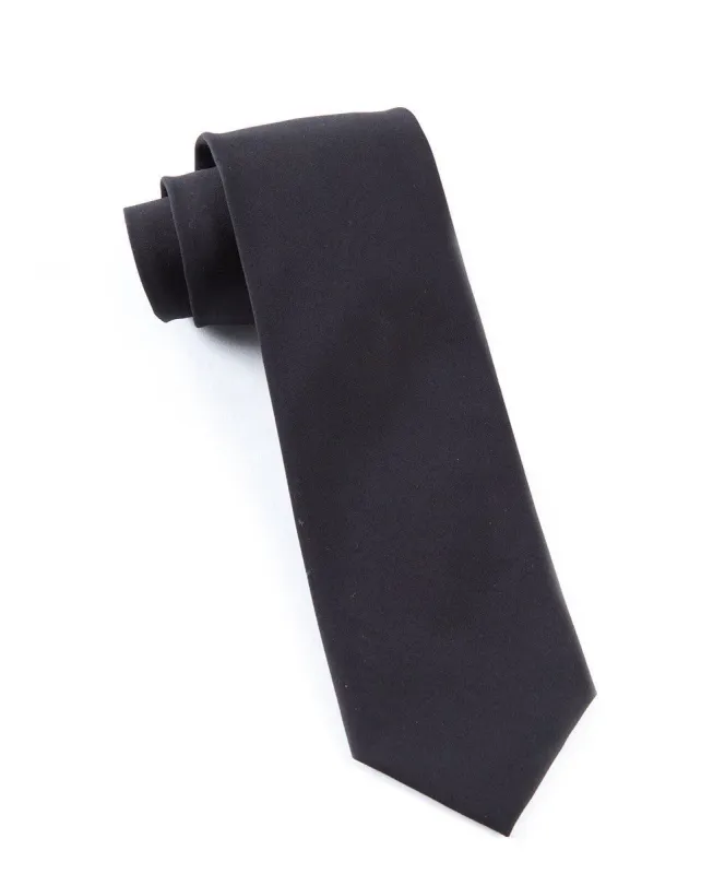 Solid Cotton Black Tie sold by The Tie Bar